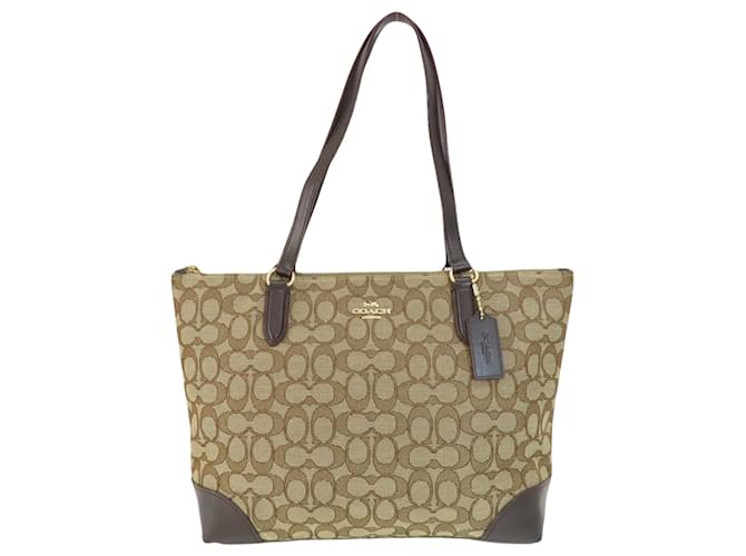 Coach Firma del entrenador Beige Lienzo  ref.1401863