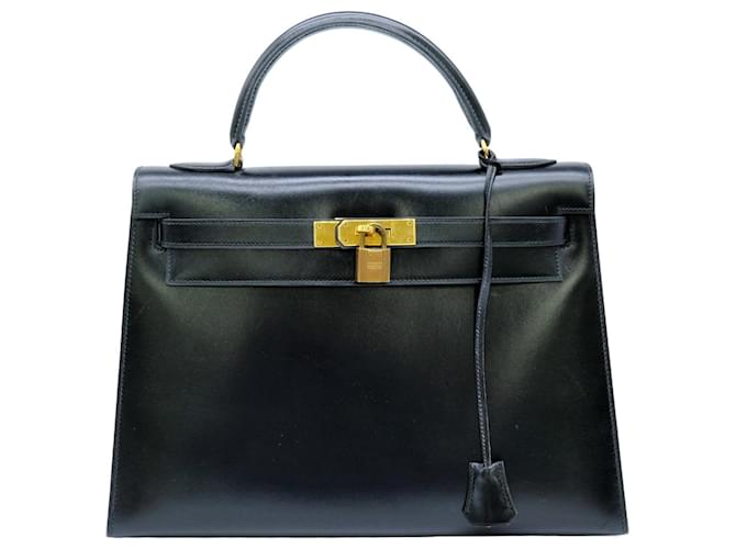 Hermès hermes kelly Black Leather  ref.1401909