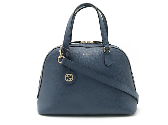 Gucci Dollar Navy blue Leather  ref.1401946