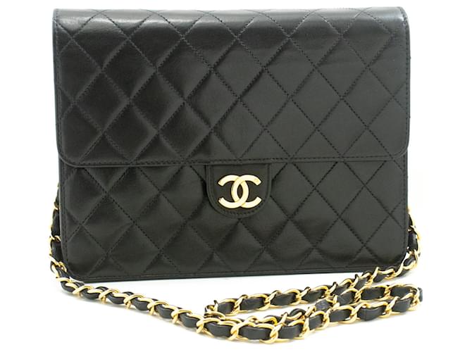 Chanel Matelassé Black Leather  ref.1401948