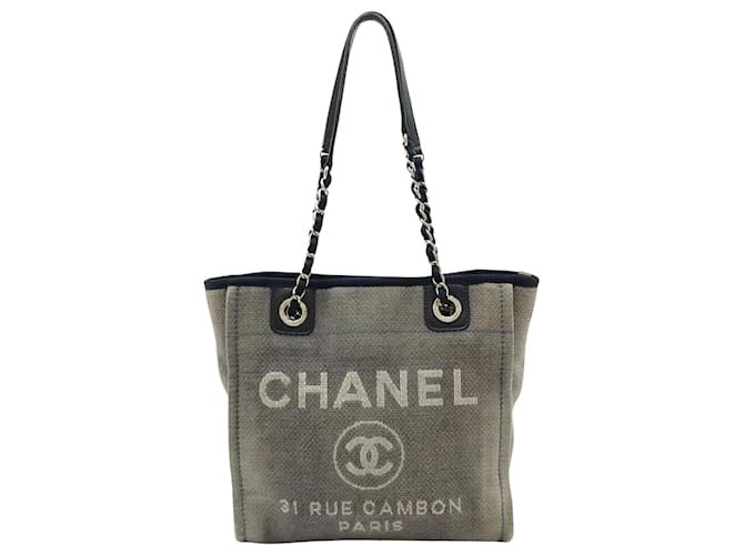 Chanel Deauville Blau Leinwand  ref.1401968