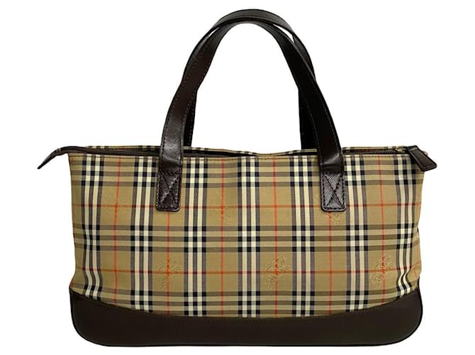 Burberry Nova Check Marrone Tela  ref.1401980