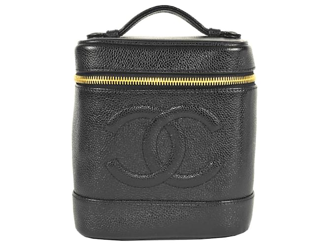 Chanel Vanity Black Leather  ref.1401997