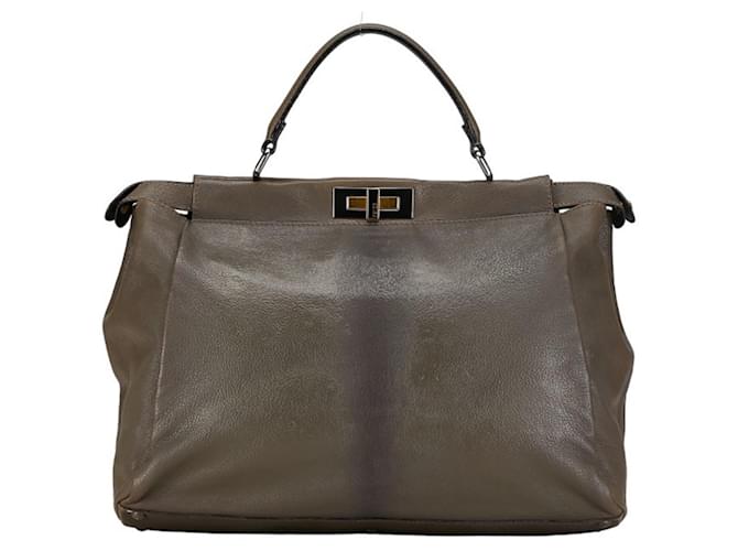 Fendi Peekaboo Cuir Marron  ref.1402000