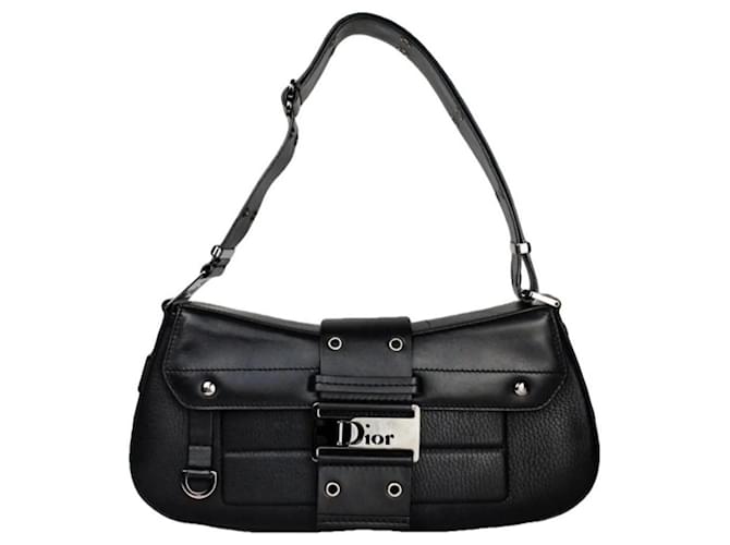 Christian Dior Colón Negro Cuero  ref.1402018