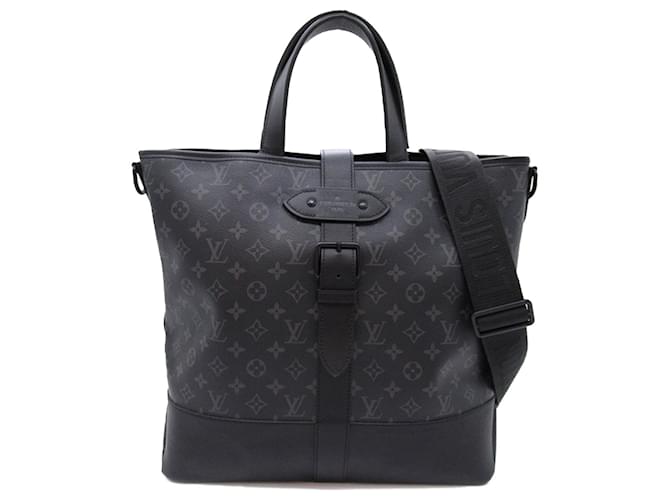 Louis Vuitton Cabas Saumur Monogramme Eclipse Noir Toile  ref.1402060