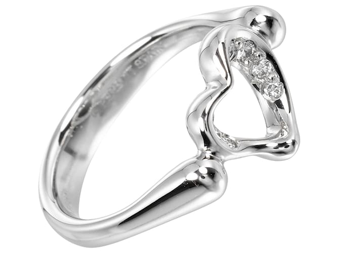 Tiffany & Co Open Heart Silvery Platinum  ref.1402102