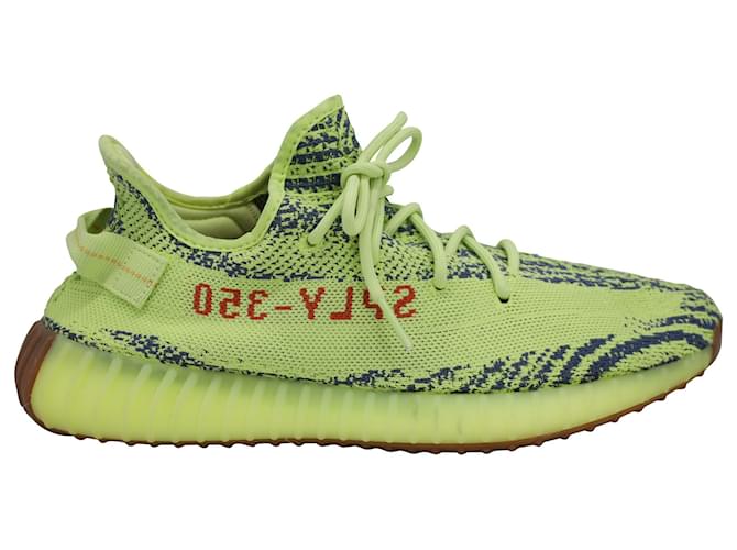 Autre Marque ADIDAS YEEZY BOOST 350 V2 Sneakers in Semi Frozen Yellow Cotton  ref.1402167