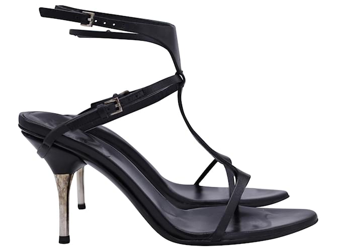 Gucci black strappy heels best sale