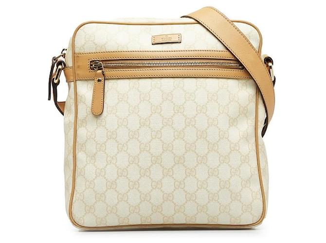 Gucci GG Supreme Crossbody Bag Canvas Crossbody Bag 201448 in good condition Cloth  ref.1402240