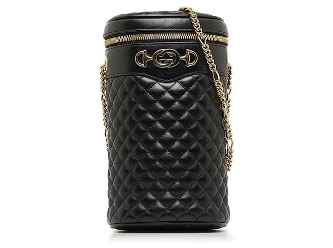 Gucci – Zumi Bucket Bag aus gestepptem Leder mit Kettenriemen, Umhängetasche aus Leder 572298 in guter Kondition  ref.1402253