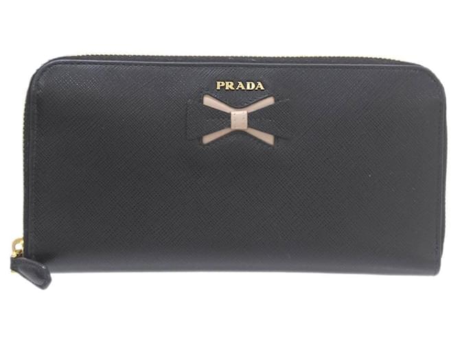 Prada Saffiano Schwarz Leder  ref.1402328