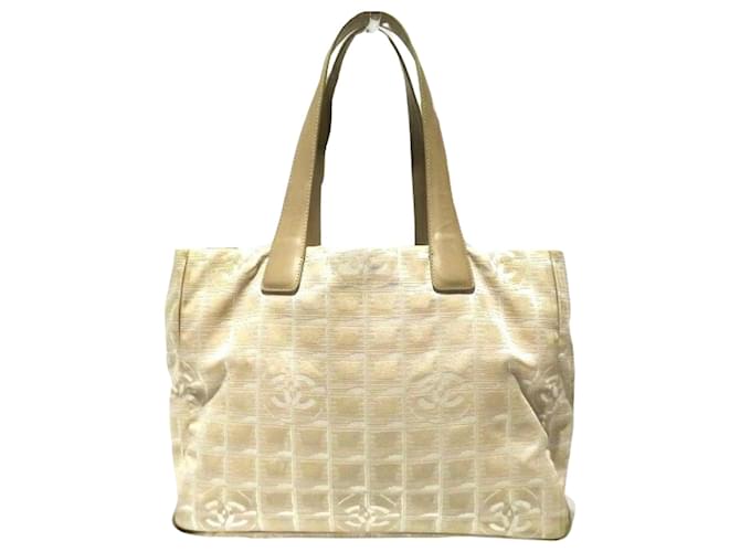 Classique Chanel Travel line Toile Beige  ref.1402342