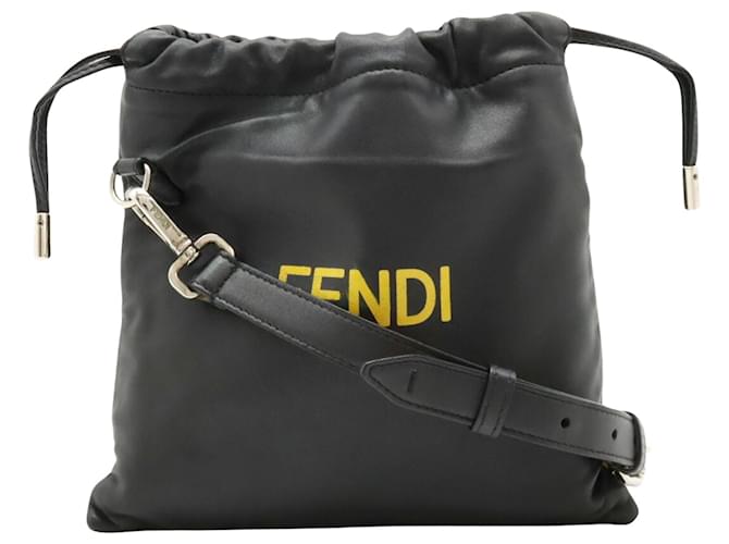 FENDI FENDI Black Leather  ref.1402476