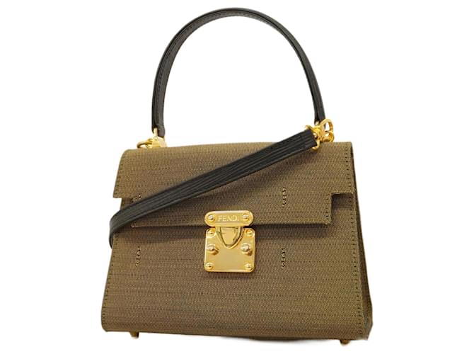 Fendi Caqui Lona  ref.1402517