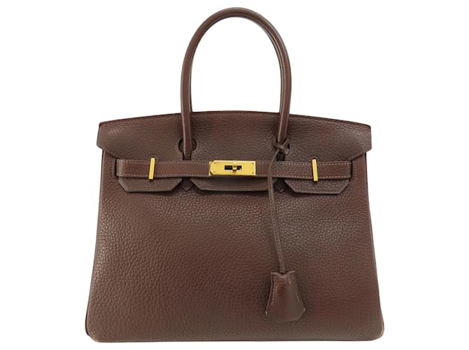 Hermès HERMES BIRKIN 30 Marrom Couro  ref.1402546