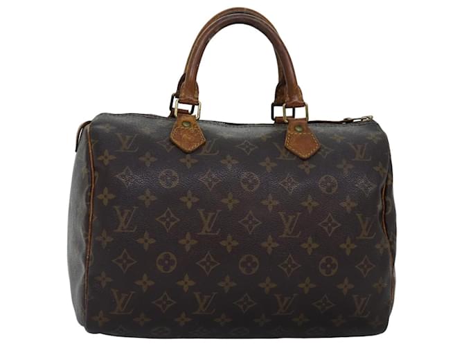 Louis Vuitton Monogram Speedy 30 Sac à main M41526 Auth LV 75288 Toile Monogramme  ref.1402591