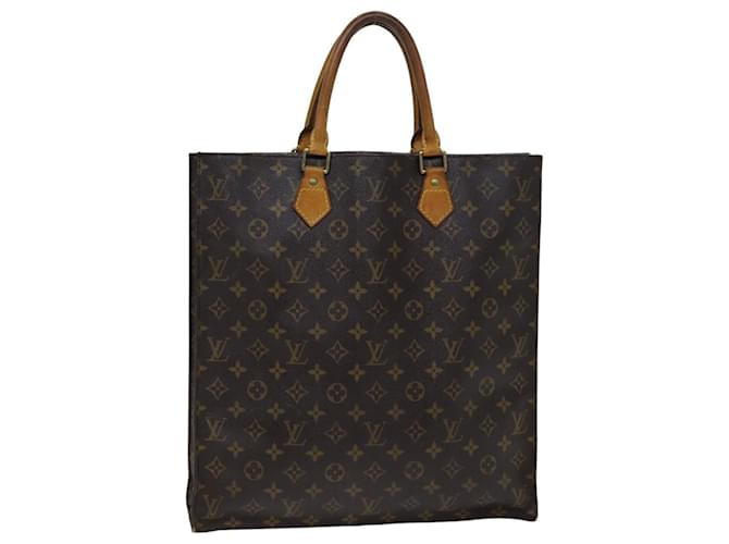 LOUIS VUITTON Monogram Sac Plat Bolsa M51140 Autenticação de LV 75777 Monograma Lona  ref.1402592