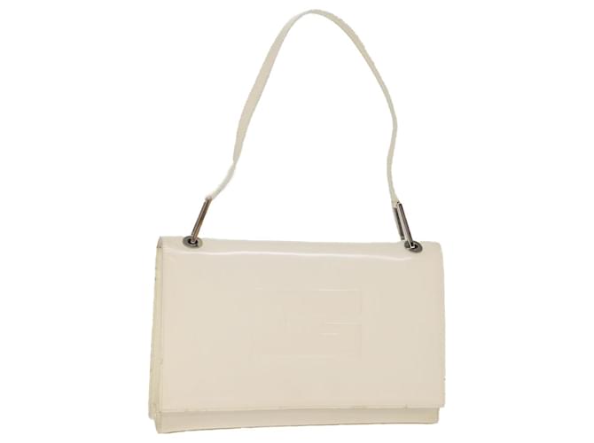 Bolsa de Ombro GUCCI Esmalte Branco Auth yk12684  ref.1402599