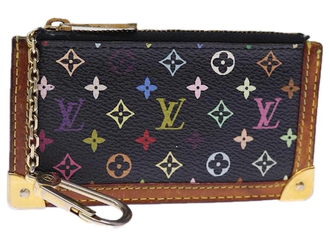 Bolsa LOUIS VUITTON Monograma Multicolor Pochette Cles Preto M92654 auth 75411  ref.1402614