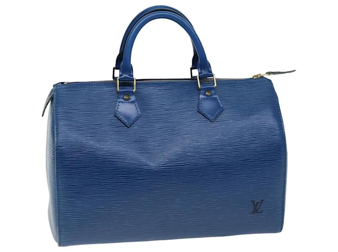 Louis Vuitton Epi Speedy 30 Hand Bag Toledo Blue M43005 LV Auth 75545 Leather  ref.1402616