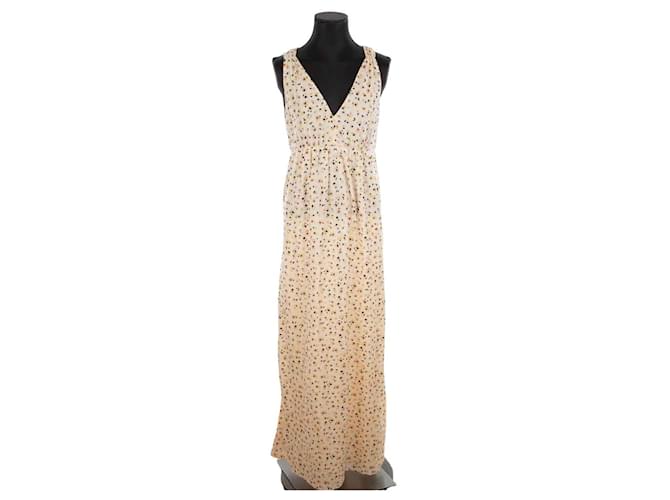 Bash Baumwollkleid Beige Baumwolle  ref.1402698