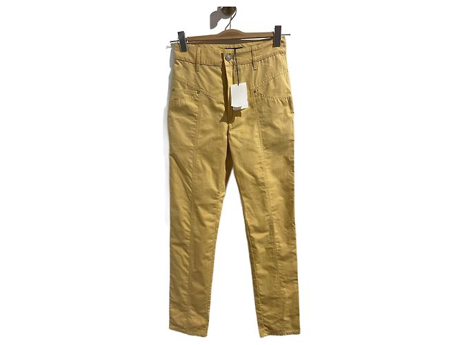 Jeans ISABEL MARANT T.FR 34 Algodón Amarillo