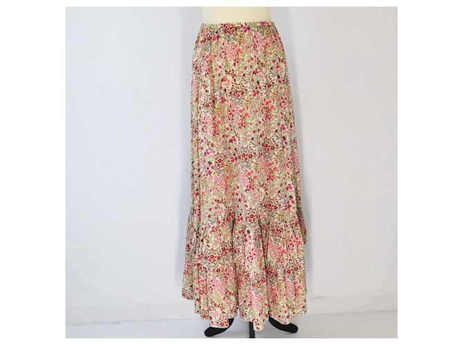 Falda midi con estampado floral multicolor de Gucci Garden Algodón  ref.1402801