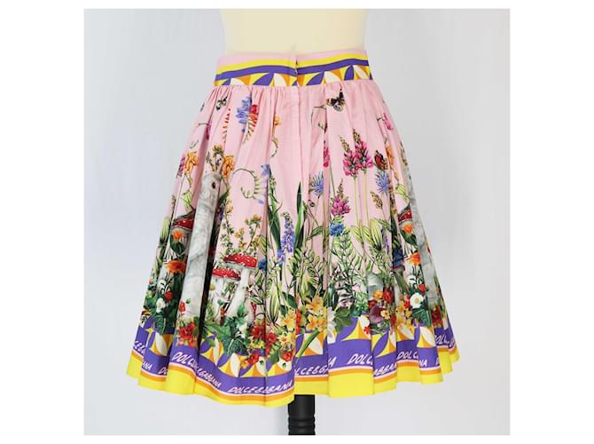 Dolce & Gabbana Multicolor Printed Short Skirt Multiple colors Cotton  ref.1402807