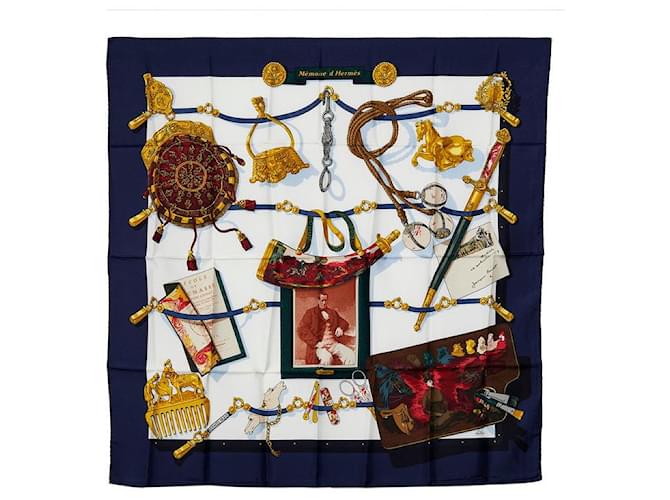 Hermès HERMES CARRE 90 Memoire d'Hermes Silk Scarf Canvas Scarf in Good condition Cloth  ref.1402939