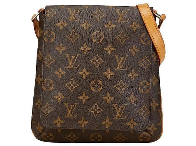 Borsa a tracolla in tela Louis Vuitton Musette Salsa M51258 molto bene Marrone  ref.1402953