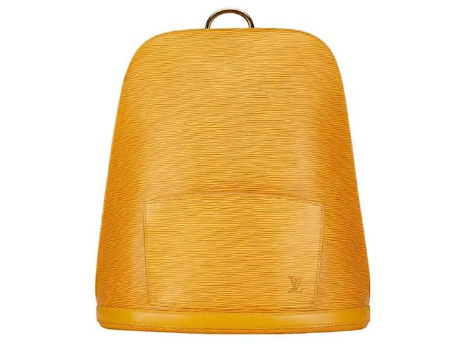 Sac à dos en cuir Louis Vuitton Gobelins M52299 en très bon état Jaune  ref.1402968