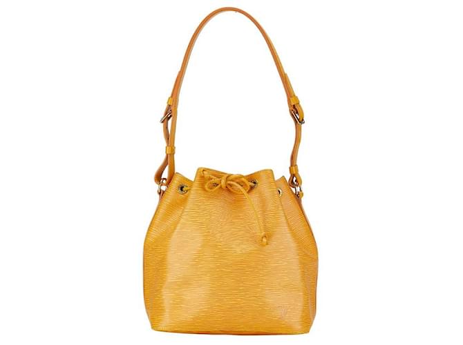 Bolsa de ombro Louis Vuitton Epi Petit Noe em couro M44109 em muito bom estado Amarelo  ref.1402973