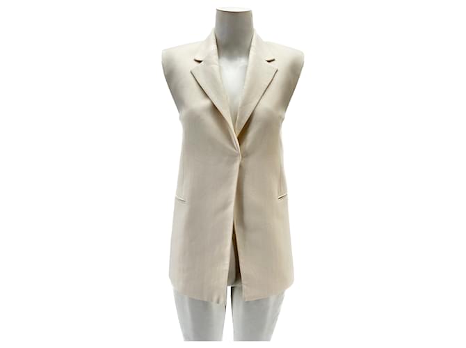 VICTORIA BECKHAM  Jackets T.International XS Cotton Beige  ref.1403067