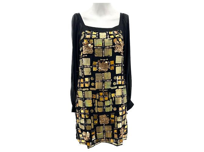 Emilio Pucci Kleider T.International S Seide Schwarz