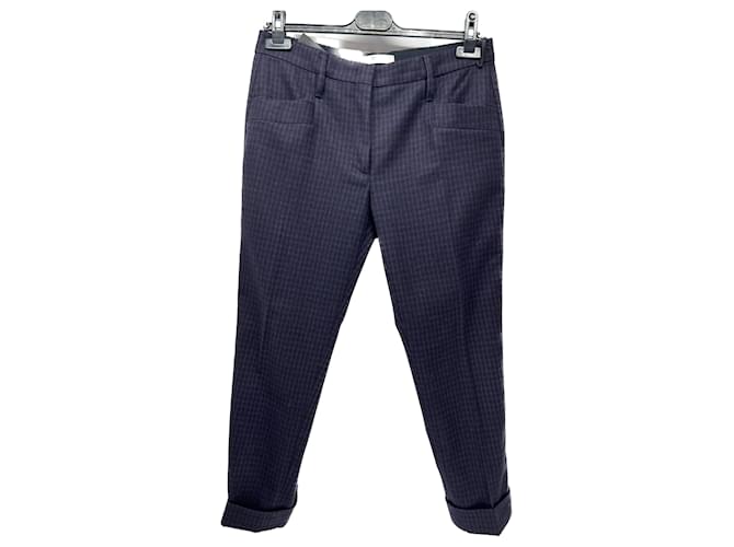PRADA  Trousers T.it 40 Wool Navy blue  ref.1403103