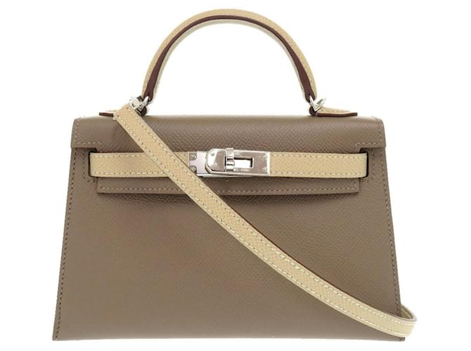 Hermès Kelly Marrom Couro  ref.1403225