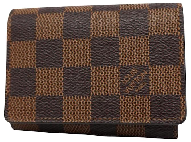 Louis Vuitton Enveloppe Carte de visite Brown Cloth  ref.1403315