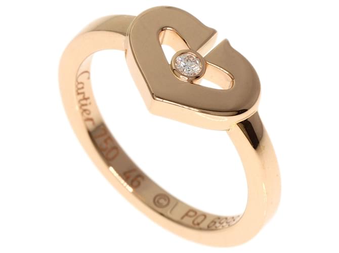 Coração Cartier C Dourado Ouro rosa  ref.1403341