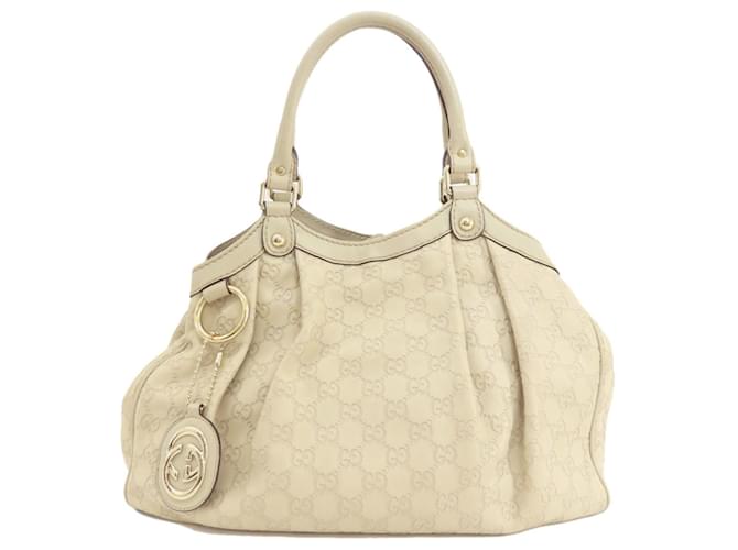 Gucci Sukey Bege Couro  ref.1403363