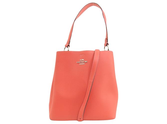 Ladies orange leather Coach Bag. hotsell