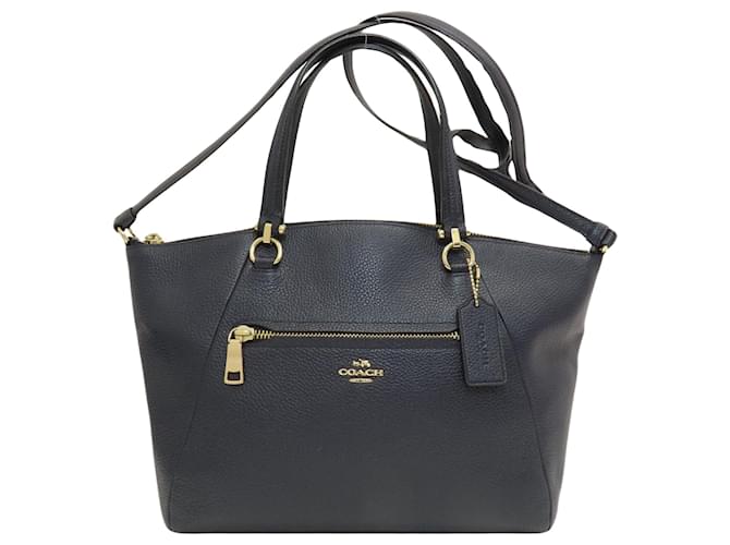 Coach Prairie Umhangetasche Marineblau Leder ref.1403412 Joli Closet