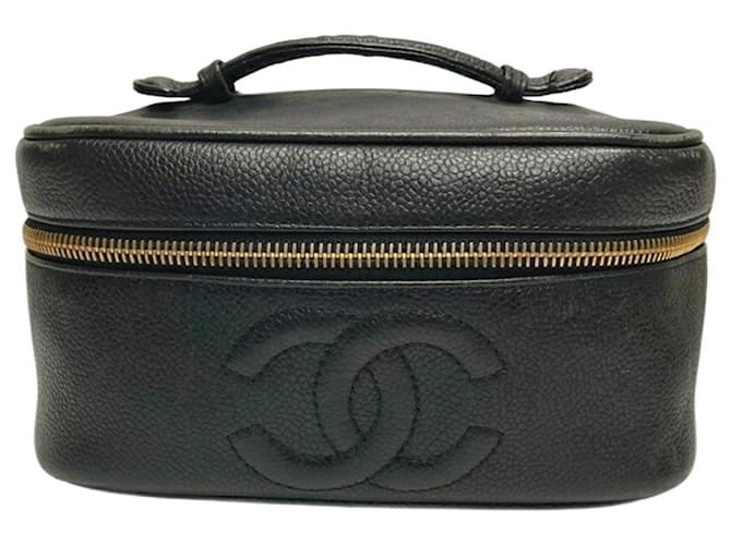 Chanel Vanity Black Leather  ref.1403426