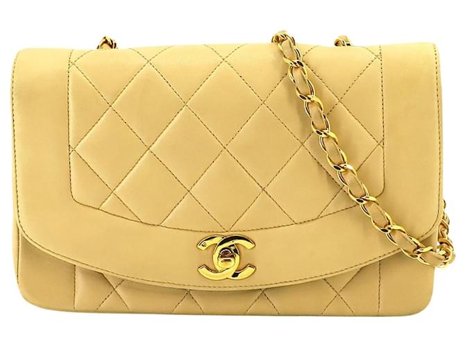 Chanel Diana Beige Leather  ref.1403434