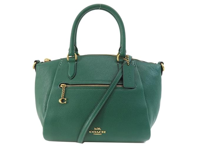 Bolsa Coach Verde Couro  ref.1403447