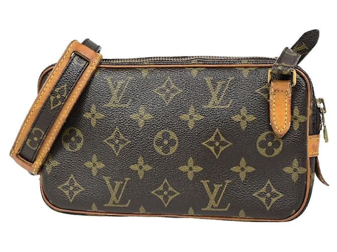 Louis Vuitton Pochette Marly Castaño Lienzo  ref.1403463