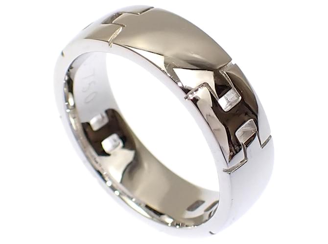 Ring Hermès Hermes Hércules Prata Ouro branco  ref.1403493
