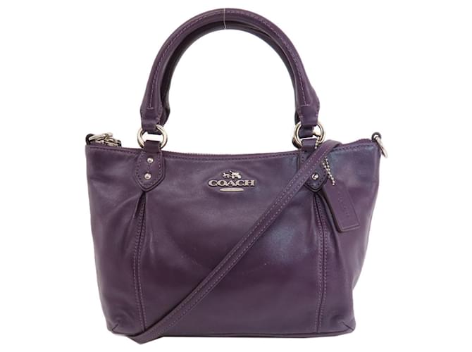 Coach Satchel Purple Leather  ref.1403607