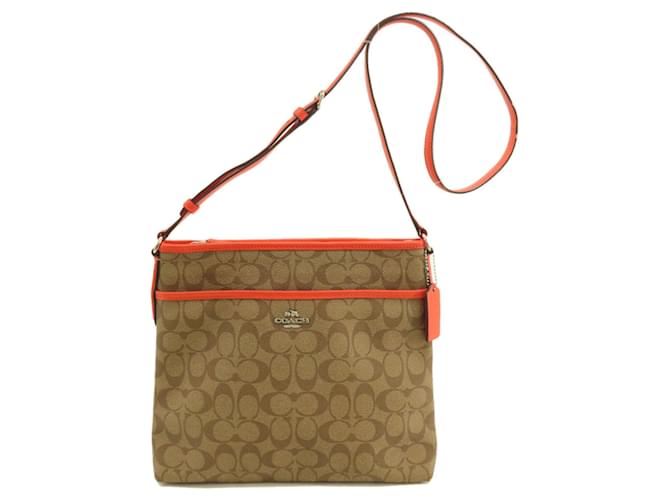 Coach Signature Brown Cloth  ref.1403612