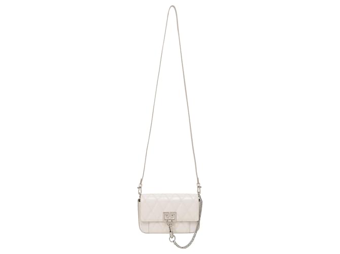 Givenchy Mini Pocket Convertible Bag in White Goatskin Leather ref.1403748 Joli Closet